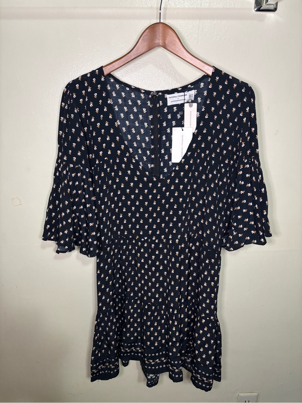 Anthropologie Faithfull The Brand Fresa Tunic Dress Floral M Cottage Boho NWT